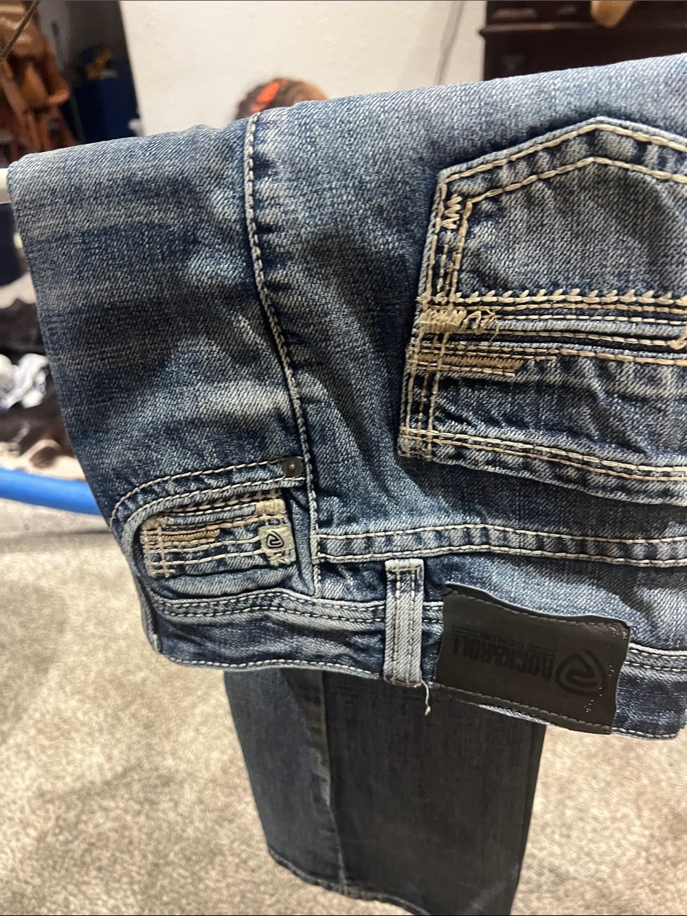 Wrangler Boys' Blue Denim Jeans - Classic Pocket Stitch